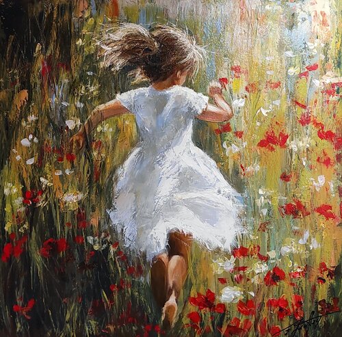 "Towards the sun.Childhood" von Elena Kraft, Malerei kaufen auf Singulart