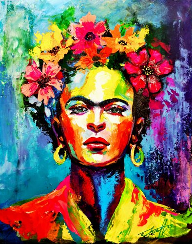 "Echo of Frida" van Elena Kraft, Schilderij te koop op Singulart