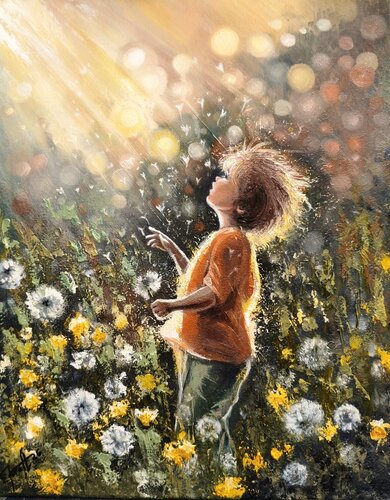 "Dandelion" van Elena Kraft, Schilderij te koop op Singulart