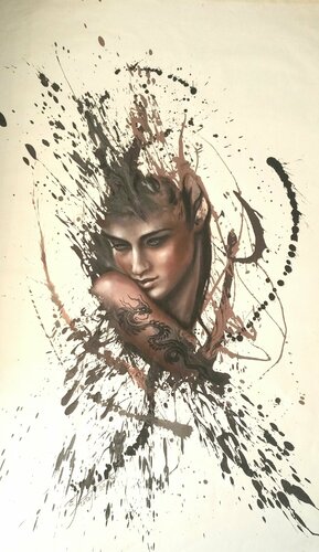 "DRAGON SOUL" van Elena Kraft, Schilderij te koop op Singulart