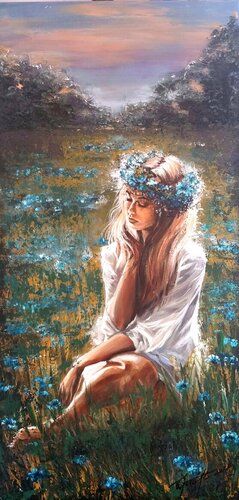 "BLUET" par Elena Kraft, Peinture en vente sur Singulart