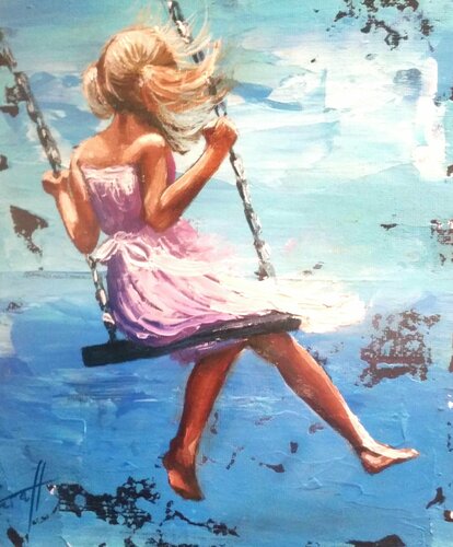 "OVER THE CLOUDS" di Elena Kraft, Pittura in vendita su Singulart