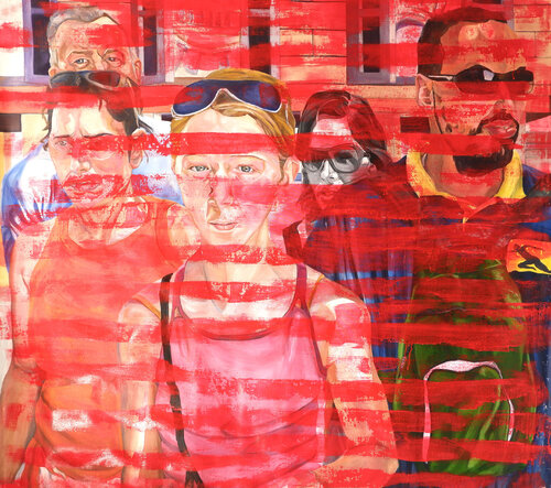 In the street di Jupiterfab, Pittura in vendita su Singulart