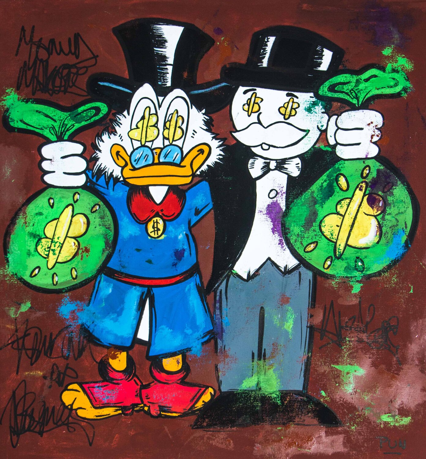 Good friends , good business ft. Monopoly Man Scrooge McDuck by