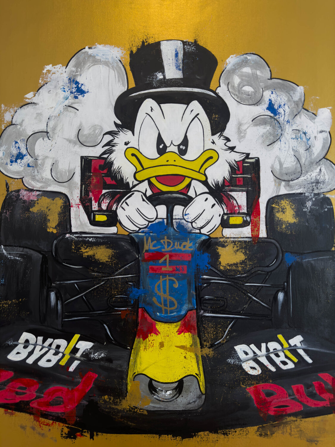 Driven to Success: Scrooge McDuck as Max Verstappen by Carlos Pun