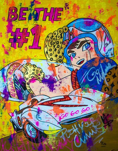 Be the Number One! ft. Speed Race, Meteoro Mach5 di Carlos Pun, Pittura in vendita su Singulart