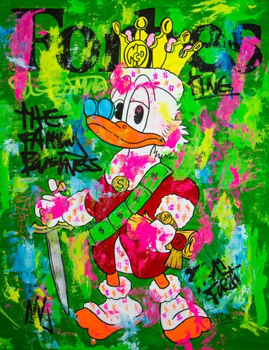 Carrying on the Family Business ft. Scrooge McDuck di Carlos Pun, Pittura in vendita su Singulart