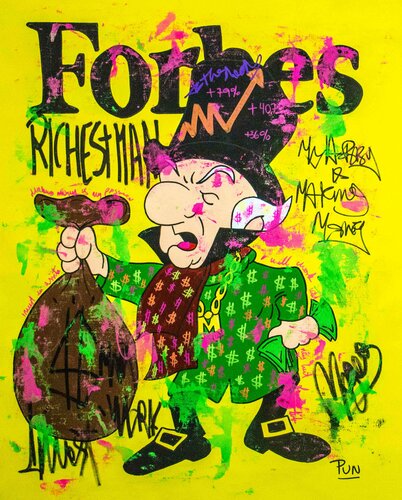 Richest Man Forbes Magazine ft. Magoo di Carlos Pun, Pittura in vendita su Singulart