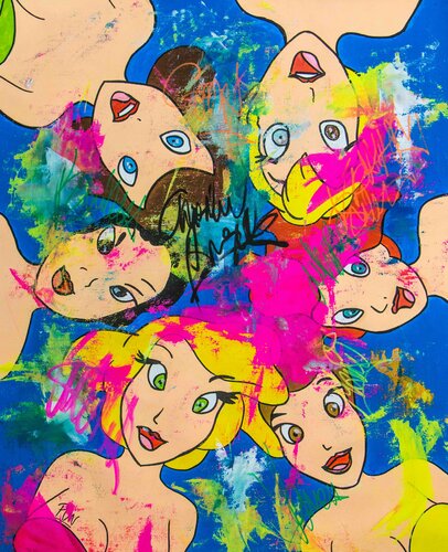 Princesses waking you up van Carlos Pun, Schilderij te koop op Singulart