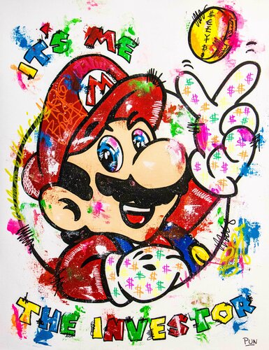 Its me the Investor ft. Mario Bros by Carlos Pun, Painting for Sale on Singulart