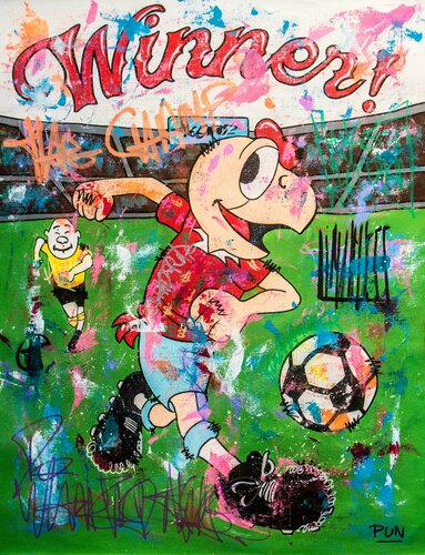 The Winner ft Condorito de Carlos Pun, Pintura a la venta en Singulart