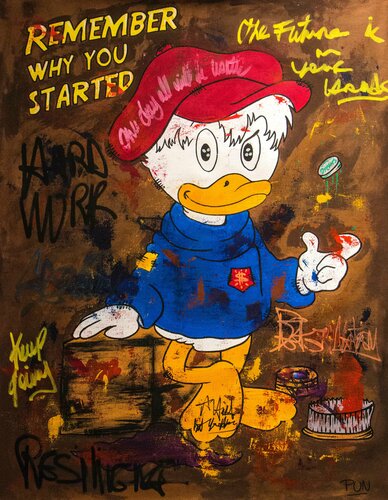 Remember why you started ft. Huey di Carlos Pun, Pittura in vendita su Singulart