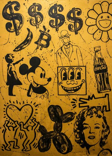 Pop Art Golden Series van Carlos Pun, Schilderij te koop op Singulart