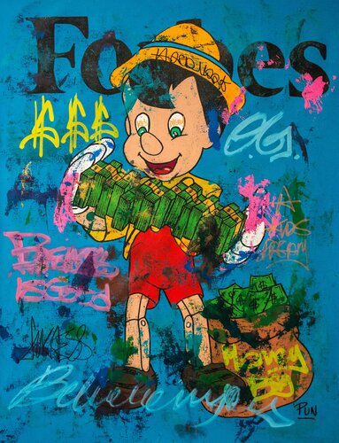 Believe in you ft. Pinocchio van Carlos Pun, Schilderij te koop op Singulart