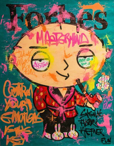 Stewie Fucking Hefner van Carlos Pun, Schilderij te koop op Singulart