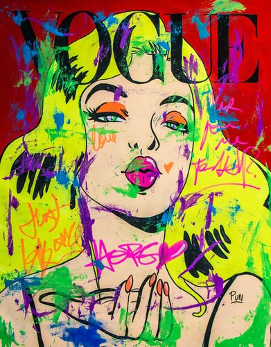 Hope in vogue magazine par Carlos Pun, Peinture en vente sur Singulart
