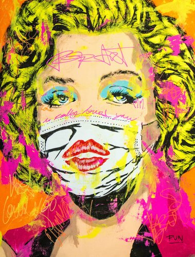 Marilyn Monroe actual times van Carlos Pun, Schilderij te koop op Singulart