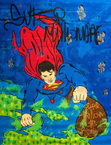 Super Millionaire Man van Carlos Pun, Schilderij te koop op Singulart