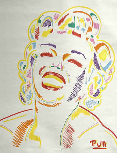 Marilyn Monroe pure white van Carlos Pun, Schilderij te koop op Singulart