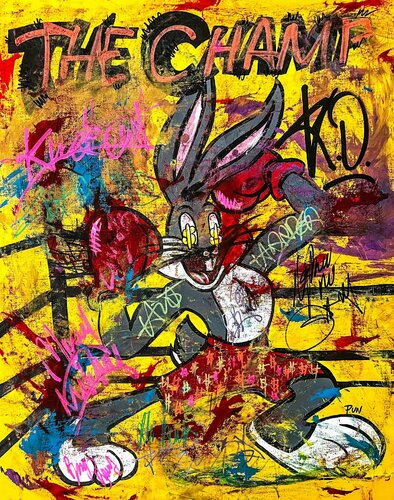 Boxing Bugs Bunny - The Champ Series di Carlos Pun, Pittura in vendita su Singulart