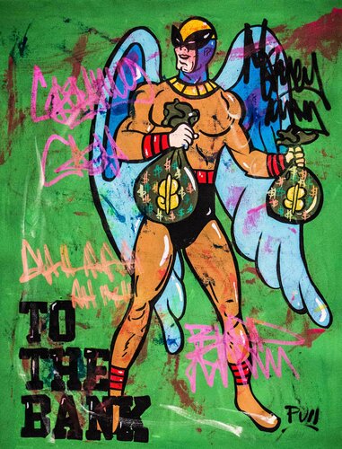 To the bank ft. Birdman van Carlos Pun, Schilderij te koop op Singulart