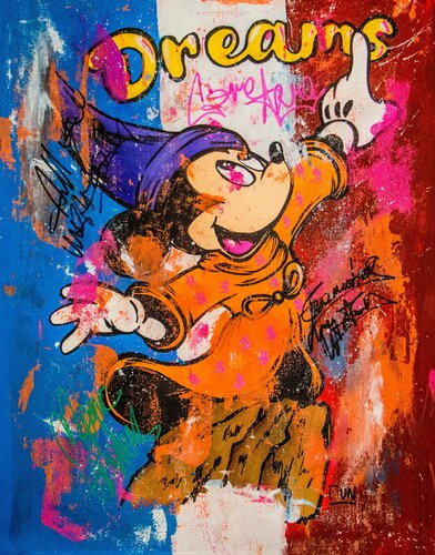 French Dreams ft. Mickey Mouse von Carlos Pun, Malerei kaufen auf Singulart