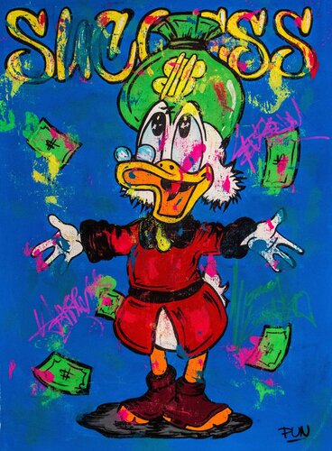 Ta Da ! Success ! ft. Scrooge Mc Duck van Carlos Pun, Schilderij te koop op Singulart