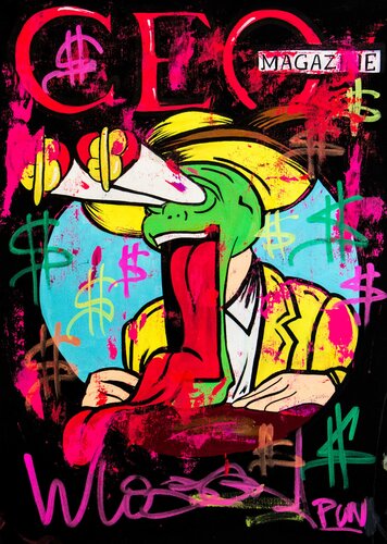 woohoo ft. the mask ceo magazine cover von Carlos Pun, Malerei kaufen auf Singulart
