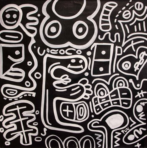 Doodle white over black n 5 Carlos Pun