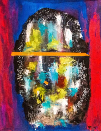 Mona Lisa portrait distortions series n 2 van Carlos Pun, Schilderij te koop op Singulart