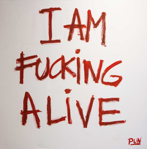 i am fucking alive von Carlos Pun, Malerei kaufen auf Singulart
