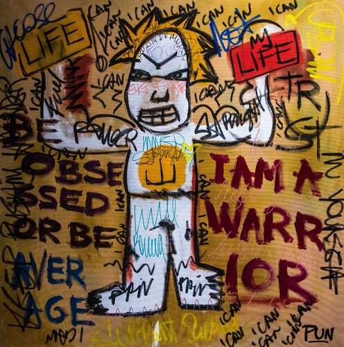 i am a warrior di Carlos Pun, Pittura in vendita su Singulart