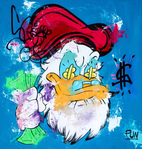 Jake McDuck - Scrooge McDuck Uncle di Carlos Pun, Pittura in vendita su Singulart