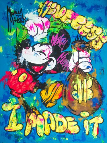 Mickey Mouse in I Made It $ ! von Carlos Pun, Malerei kaufen auf Singulart