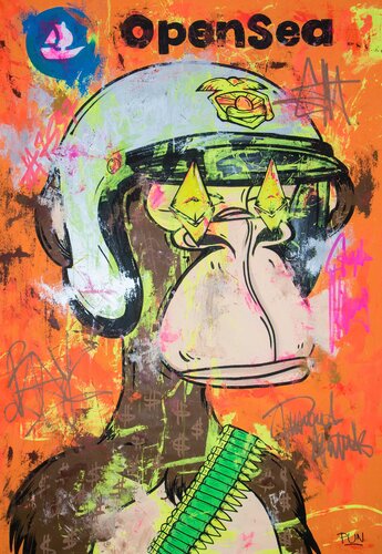 Bored Ape Yacht Club #7537 bayc by Carlos Pun, Painting for Sale on Singulart