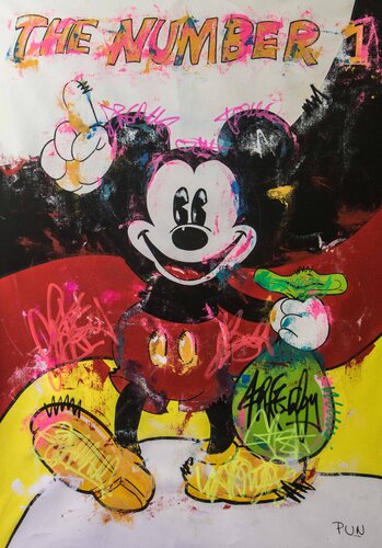 Mickey Mouse Flag Series - Germany van Carlos Pun, Schilderij te koop op Singulart