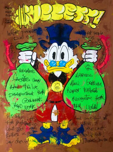 The Money Bag Illusion Scrooge Mc Duck by Carlos Pun, Painting for Sale on Singulart