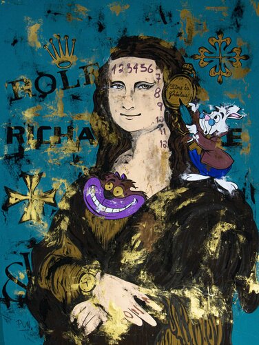 Time is Priceless ft. Mona Lisa di Carlos Pun, Pittura in vendita su Singulart