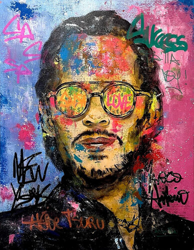 Marc Anthony portrait by Carlos Pun di Carlos Pun, Pittura in vendita su Singulart