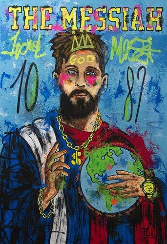 Salvator Lionel Messi N 1 di Carlos Pun, Pittura in vendita su Singulart