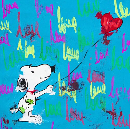 Snoopy with the love Balloon Carlos Pun