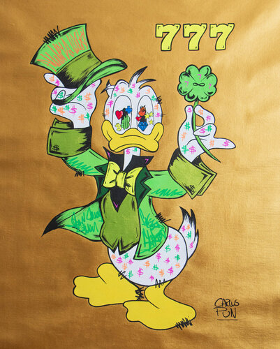 Saint Patrick s McDuck Lucky Charm di Carlos Pun, Pittura in vendita su Singulart