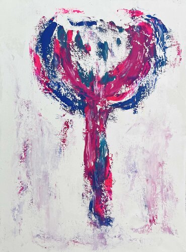 Flowers n 2 abstract series di Carlos Pun, Pittura in vendita su Singulart