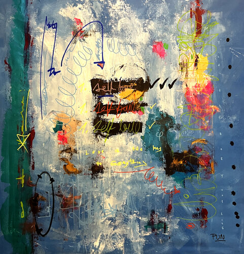 Composition n 451 - Love is the key to everything di Carlos Pun, Pittura in vendita su Singulart
