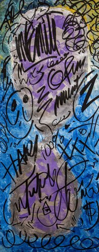 a 10 year abstract painting van Carlos Pun, Schilderij te koop op Singulart