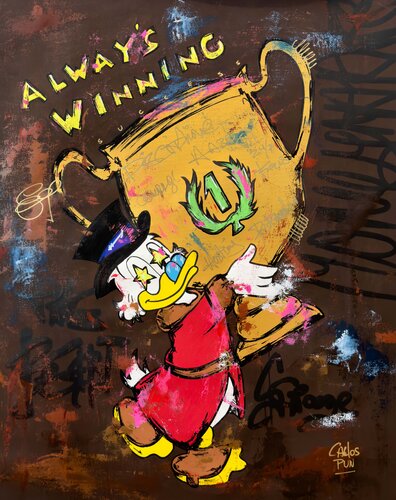 Mcduck Scrooge in for always winning be the best at all de Carlos Pun, Pintura a la venta en Singulart