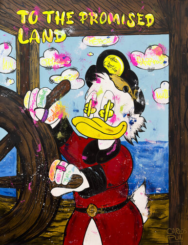 Scrooge Mc Duck in i am the Captain of my Life van Carlos Pun, Schilderij te koop op Singulart