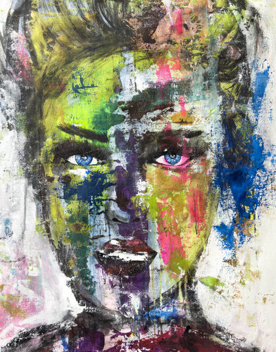 Beautiful eyes of this girl di Carlos Pun, Pittura in vendita su Singulart