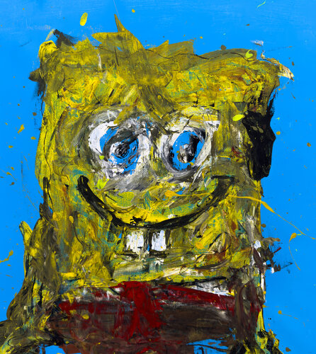 Abstract Expressionism - Sponge Bob by Carlos Pun, 회화 for Sale on Singulart