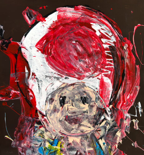 Abstract Expressionism - Toad over browns from Mario bros par Carlos Pun, Peinture en vente sur Singulart